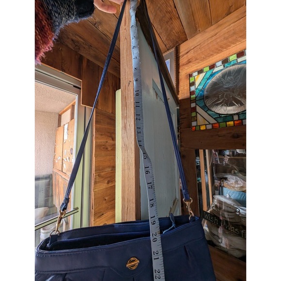 Vintage Blue leather crossbody purse - Picture 10 of 12